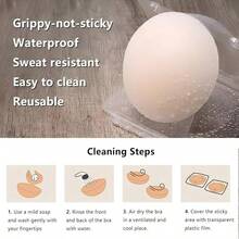 Cakes Grippy Seaml Covers Sticky CAKES Circles Adhesive Silicone Nipple Pasties Reusable Pasty Nipple Covers For Women - 蜂蜜 - 查看 4