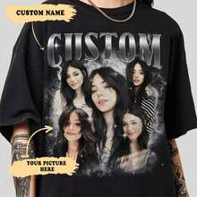 1pc Custom Vintage Graphic 90s Shirt, Custom Bootleg Rap Tee, Insert Your Design, CUSTOM Your Own Bootleg Idea Here, Gift For Her Him, 100% Cotton, S-3XL - 黑色 - 查看 2
