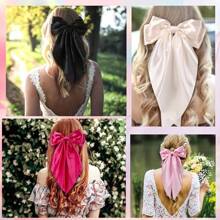 1pc /Multi-Piece Set Large Any Color Silky Soft Satin Ladies' Bow Hair Accessories – Large Bow Clips, Bow Hair Clips, Women's Hair Hoops French Hair Accessories, Hair Clips, Women's Accessories, Hair Accessories