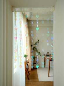 1 Set Multi-Color Gradient Radiant Sequin Door Curtains