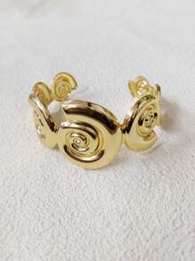 Golden Conch Open Cuff Beach Bracelet Bangle Jewelry For Women Accessory