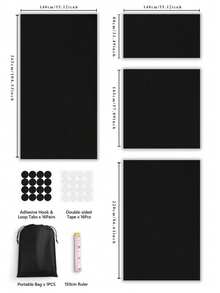 1 件全新可拆卸自粘式 100% 遮光隔热窗帘，DIY 便携式遮阳帘 - 白色 - 查看 5