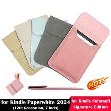 كم واقي لقارئ الكتب الإلكتروني 6.8 إلى 7 بوصة، حقيبة تخزين وحمل للجيل 12 من Paperwhite 2024 /إصدار Colorsoft Signature - متعدد الألوان - مشاهدة 3