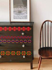 1 Stück wiederverwendbare Malschablone im Bohemian-Stil, 11,8 x 11,8 Zoll, DIY-Vorlage für Holz-, Stoff-, Scrapbooking- und Bastelprojekte