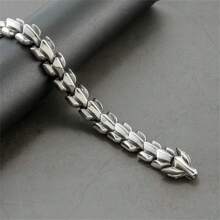 1pc 20cm Men's Viking Dragon Head Punk Style Bracelet, Fashion Vintage Accessory Suitable For Daily, Party, Gift