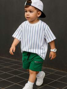 conjunto  2 pçs Shorts Bermuda infantil menino Masculina 2 a 12 anos -FORMA GRANDE
