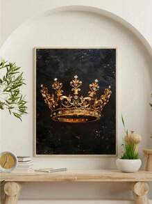 1pc African American Wall Art Kings And Queens Canvas Prints Woman Poster Gold Crown Painting Home Wall Decor Unframed
