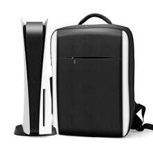 Playstation 5 Storage Bag, Game Controller Accessory Backpack For For PS-5, Shockproof Dustproof Waterproof Travel Bag With Adjustable Shoulder Strap, Black