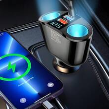 Classic 5-Port High-Power USB Car Charger, QC3.0 And PD Fast Charging, Intelligent Flash Charging Technology, With Digital Display, Suitable For Cigarette Lighter Adapters - CH10 PD - View 5