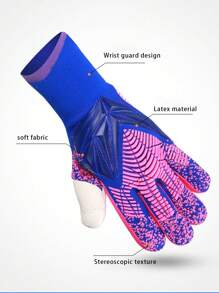 1 Pair Soccer Goalkeeper Gloves Football Training Protective Hand Gloves, Non-Slip And Durable