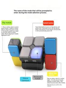 Cubo de Rubik infinito Flip Stereo 3D transformable, juguete educativo electrónico interactivo de puzle musical, gran regalo para Regreso a clases, Graduación, Temporada de Fiestas, para niños/niños/niñas