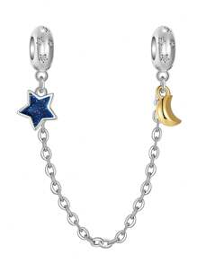 Silberplattiert Dekor Mond Sonne Stern Hufeisen Katze Stern Serie Anhänger Anhänger Kugel geeignet für Armbänder DIY Damen Schmuck