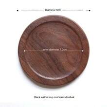 1 件黑胡桃木杯垫 / 1 套杯垫套装 / 圆形杯垫 / 山毛榉木杯垫套装 / 咖啡杯杯垫，桌面装饰
