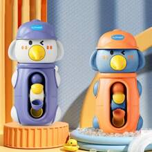 1pc Kids' Bath Toy, Rotating Duck Water Car, Spraying Elephant Shower Toys, Suction Cup Mounted, Summer Baby Bath Toys