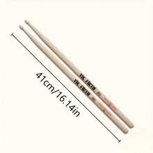 2pcs 5A/7A Classic Retro Maple Drumsticks, High-Quality Maple Wood With Natural Uncoated Finish, Engraved With 'Drumsticks Will Never Die' Classic Lettering, Excellent Sound Quality And Clear Resonance Professional Percussion Accessory