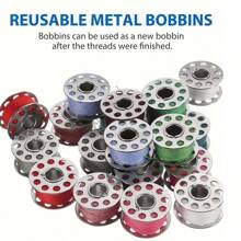 7-21 peças/Carretéis de Metal Vazios Carretéis de Aço Inoxidável para Máquina de Costura Doméstica, Acessórios de Costura