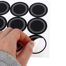 5个防水不干胶标签，圆形自粘贴纸，每张12个标签，适用于可书写材料 - 彩色 - 查看 4