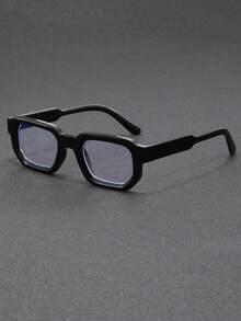 1 件装新款方形休闲复古时尚个性化男士眼镜，适合户外、散步、装饰和美容