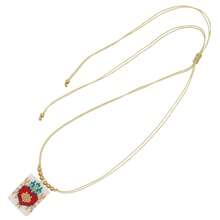 1 pieza Collar con etiqueta de ojo hecha a mano con cuentas de estilo bohemio, adecuado para uso casual de hombres y mujeres, vacaciones, regalo para el mejor amigo