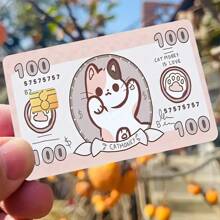 4 pezzi Custodia per carte di credito in PVC con motivo carino a gatto, adatta per carte bancarie, carte di debito, tessere per i trasporti, chiavi della stanza e adesivi per la pelle, forniture scolastiche, per il ritorno a scuola