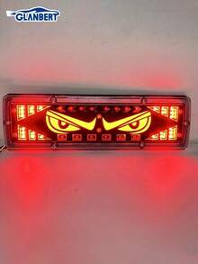 GLANBERT 2 piezas Luces LED con efecto de ojos de demonio, ojos de león luminosos para decoración, luz guía súper brillante para camiones, automóviles, montacargas de 12/24V