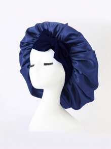 Chapeau rond à large bord pour dame avec nœud papillon en ruban simulé en soie, élastique. Bonnet de sommeil/attache-cheveux respirant et lisse antidérapant, convenant pour la vie quotidienne familiale, la beauté et la coiffure