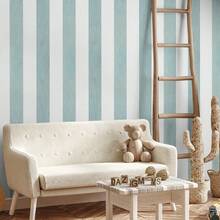 SUPSTICKER 1卷青白条纹加厚防潮壁纸客厅卧室自粘家居装修装饰美化墙贴撕下即贴有三种尺寸可选装修贴纸撕下墙板墙纸壁纸春季装饰用品让您的家焕然一新拉玛装饰贴纸 - 彩色 - 查看 12