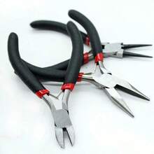 8pcs/Set,2pcs/Set Blck Senior Jewelry Making Tool Set, Includes Round Nose, Pointed Nose, And Wire Cutters, Non-Serrated Pliers For Beginners And Enthusiasts