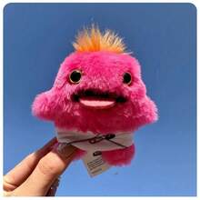 Set de 2 - Oficial y auténtico Muñeco de peluche Funny Ugly Monster de dientes grandes y 3.5 pulgadas de la serie Baby Fugg, juguete coleccionable raro y extraño, regalo de cumpleaños u ocasiones festivas - Lindo Monstruo de Dientes - Rosa + Color - Ver 2