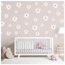 White Daisy Flower Wall Stickers Background Wall Decorative Decal Home Bedroom Wall Decor PVC Daisy Sticker - Multicolor - View 11