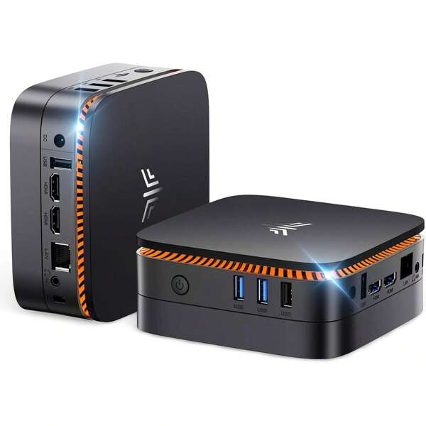 AK1PLUS Mini PC 16GB DDR4 1024GB M.2 SSD, 12th Gen Alder Lake-N N100 (Max 3.4GHz), Mini Computer mit 4K @ 60Hz UHD Dual Display/RJ45, Micro PC für Business, Büro, Schule, Zuhause