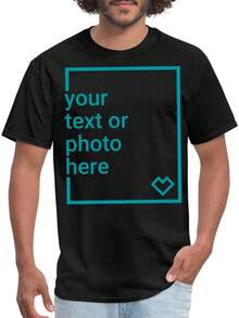 Spreadshirt ®   Camiseta personalizada |   Crea tu propia camiseta con texto o imagen |   Camisas Personalizadas para Hombres - Negro - Ver 1