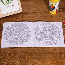 1 件全新曼陀罗着色书，大尺寸 8.27 * 8.27 英寸 126 页适合男士、女士、成人作为缓解压力的着色书，24 页小尺寸 7.28 * 7.28 英寸曼陀罗着色书、绘画书、缓解压力的书、着色书、生日礼物、节日礼物、文具礼物、圣诞节、万圣节 - 彩色 - 查看 8