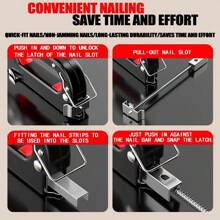 Grapadora para tapicería, de alta resistencia, grapadora manual para madera, manualidades, clavos para enmarcar, alfombras, paredes, cercas, muebles, construcción, lienzo, tela, bricolaje y uso profesional.