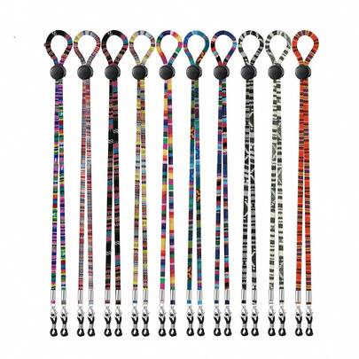 4 pezzi Catene per occhiali in stile bohémien con moschettone, lunghezza regolabile, utilizzabili anche come cinturino per cappello, cinturino da viaggio per occhiali alla moda, catena per occhiali da donna, set di cordini per occhiali di alta qualità e convenienza, cordino per appendere gli occhiali, cordino anti-smarrimento per occhiali