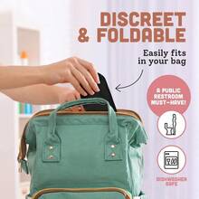 Juego urinario femenino portátil 22 cm equipo de micción set para viaje actividades al aire libre práctico fácil de limpiar discreto reutilizable - Rosa - Ver 5