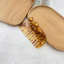 1 PIEZA Peine de acetato de lujo de inspiración felina con dientes anchos - Herramienta de peinado con diseño animal, ideal para viajes, fiestas, kit de maquillaje y como regalo