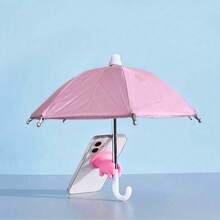 Mini Smartphone Umbrella, Universal Pig Sucker Stand, Outdoor Anti-Glare Sun Shade, Made Of Polyester Fiber, Protects Phone From Rain And Sunlight, Screen Protector - Multicolor - View 4