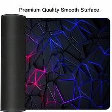 1pc Large Mouse Pad Stylish Geometric Design Desk Mat Computer Keyboard Mouse Laptop Gaming Mat - Suitable For Gamers/Office And Study Accessories - Multicolor - View 6