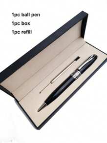 Novo Desenho de Luxo Caneta de Escritório de Metal Preta, Caneta de Esfera Metálica para Assinatura, Caneta Metálica como Presente de Negócios e de Volta às Aulas