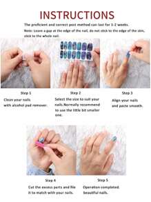 10pcs/8pcs/6pcs Random Color Gradient Full Coverage Nail Stickers, Blooming Design, Instant Self-Adhesive Nail Stickers, Long-Lasting Vibrant Colors, Easy Nail Art Decoration For Women And Girls, Suitable For Home Manicure Salon Full Nail Stickers, Women's Nail Art, Ladies Self-Adhesive Nail Stickers, Minimalist & Fashionable, Easy To Use, Suitable For Holiday Decoration, Party Decoration, Stage Decoration, Halloween Decoration, Daily Decoration, Holiday Gifts, Birthday Gifts, A Perfect Gift For Your Loved One