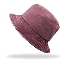 1pc Solid Color Washed Denim Bucket Hat, Fashion Versatile All-Season Casual Sun Hat, Suitable For Men And Women, Travel & Beach