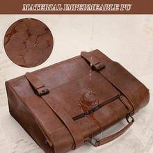 Portafolios para Hombre 15.6 Pulgadas,Vintage, Maletin para Laptop PU Piel,Bolsa de Mensajero Impermeable,Maletín de Hombre,Portafolio para Hombre