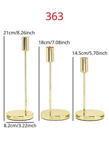1pc/3pcs Alloy Candelabra Metal 5-Arms/3 Arms Candle Holders Home Wedding Ornament Candlesticks Event Candle Stand Table Centerpiece, Home Decoration