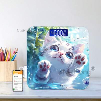NetHong Digital Bathroom Scales 180KG Body Weight Weighing Scale LCD Electronic Back To School