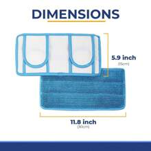 4PCS Replacement Microfiber Pad - Thick - Universal Commercial 12-13 Inch Mop Head- Heavy Duty - Wet & Dry Commercial Cleaning Refills Reusable Mop Refills Fit For Most Microfiber Flat Mop System
