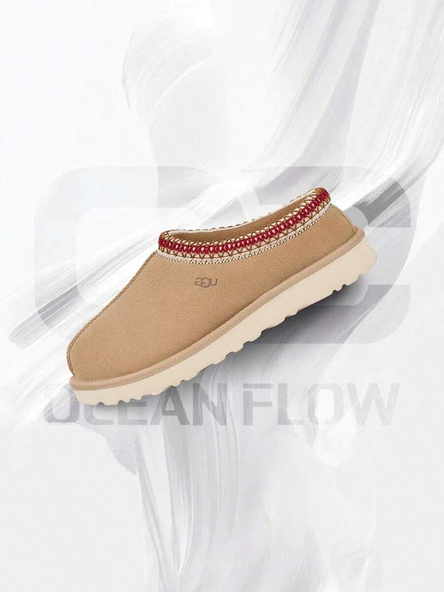 Tasman SlipperSand Dark Cherry (Women's)- Women's Cozy Indoor-Outdoor & Snow Day Wear Shoes With Cloud-Level Comfort, Low-Profile Casual Design For Autumn Winter,Back To School Event -Mother's Day Gifts-Father's Day Gift - Snow Boots-5955 SNDD - Sand/Dark Cherry - 查看 1