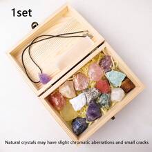 1 盒天然水晶原石礼盒 - 占卜、能量石英宝石、装饰矿物收藏礼物灵气疗愈巫术用品乔迁礼物 - 原石套盒 - 查看 14