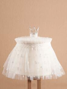 2 件套新生儿摄影服装，带头带的蕾丝连衣裙套装，适用于婴儿摄影婴儿洗礼家庭装饰礼物婴儿洗礼复活节礼物，适合女孩/男孩