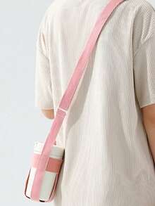 1 pieza Portabotes de agua aislado portátil con correa ajustable - Funda para taza a prueba de manos de poliéster resistente para senderismo, gimnasio, viajes - Diseño ergonómico y ajuste , accesorios de senderismo - Multicolor - Ver 7